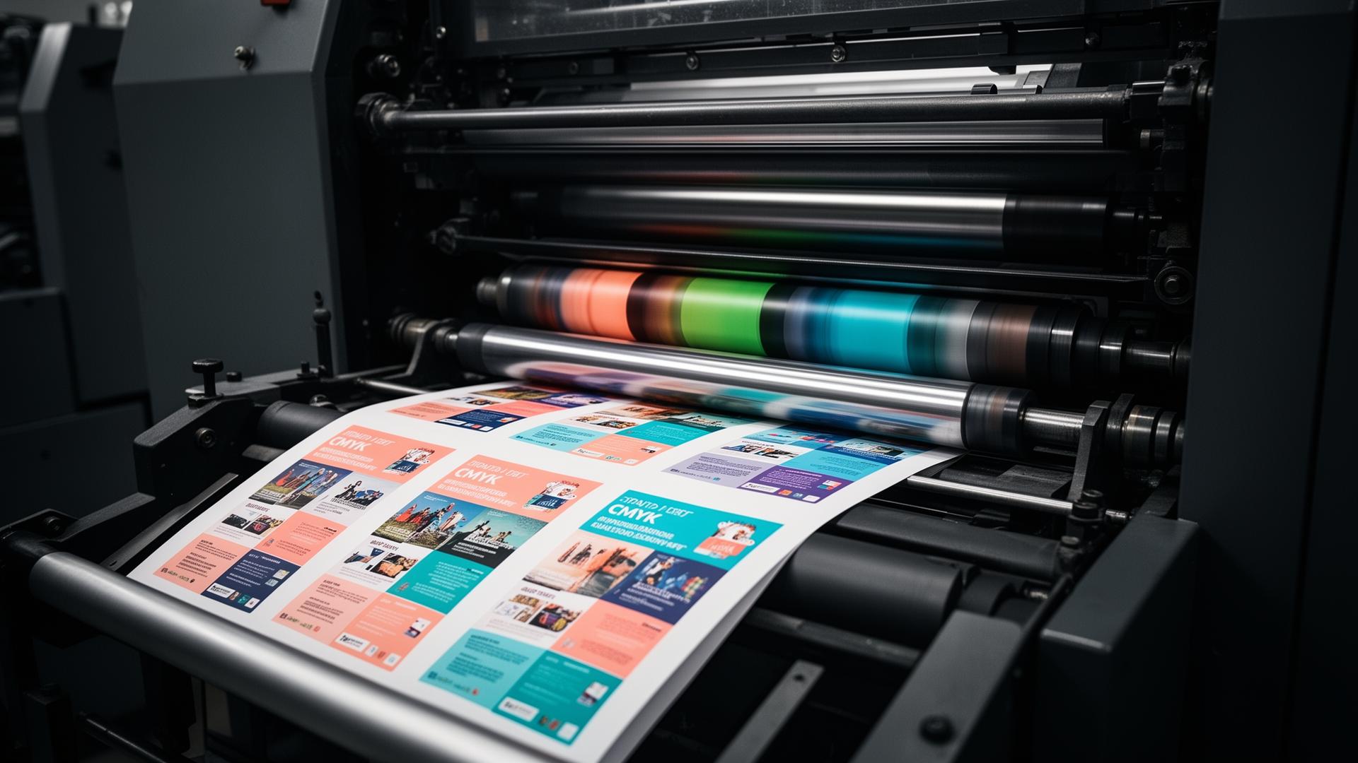 Offset printing press background